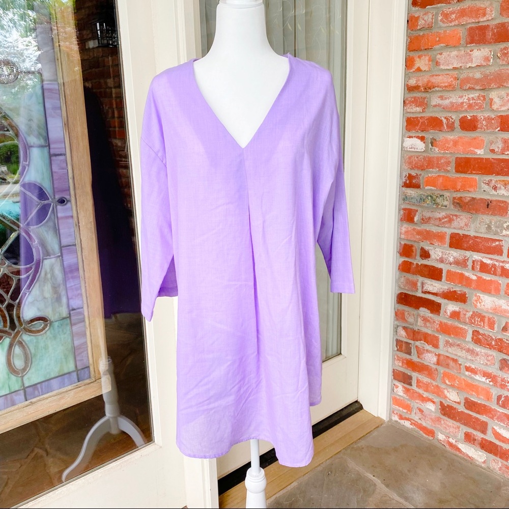 Summer Tunic Dress in Lavender, XL